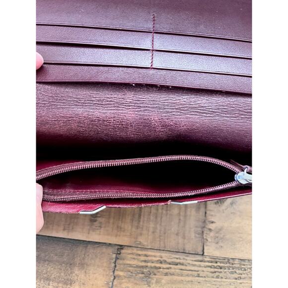 CARTIER Long wallet Cabochon Bordeaux Leather With Authenticity Card - Picture 7 of 9
